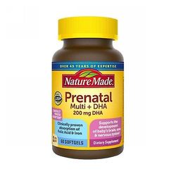 Nature Made Luonto Made Prenatal Multi DHA: lla, 60 välilehteä (pakkaus 1)