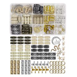 metalliset hiushihansuut, hiukset, korut, hiusputkihelmet, hiuskelat punoksiin, koristeluun