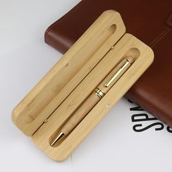 Høj kvalitet bambus business gave pen sæt Ballpoint pen box set