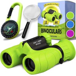 Lasten kiikarit, retkeilysetti lapsille, mukaan lukien suurennuslasi ja kompassi ulkoseikkailuihin