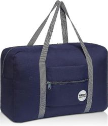 Matkustamolaukku 45x36x20 matkalaukkuun Holdall Bag Carry On Hand Matkalaukku Viikonloppulaukku naisille (tummansininen 25l)