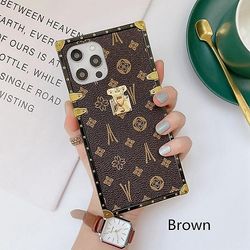 Fashion Square læder telefon sag til iphone11, 12, 13 1 iPhone12proMax