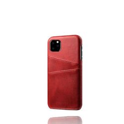 AIR Dobbelt slot stødsikker læderetui til Apple iPhone 11 6.1 '' - Rød