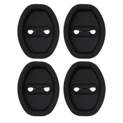 Silikoninen oven lukon soljensuoja auton naarmuuntumattomaan tyynytyynyyn autoon Musta 4pcs