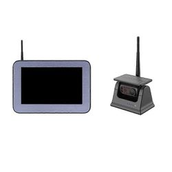 Langaton aurinkoenergialla toimiva energiamagneettiperuutuskamera, jossa on 5 tuuman peruutusmonitori matkailuautojen perävaunulle