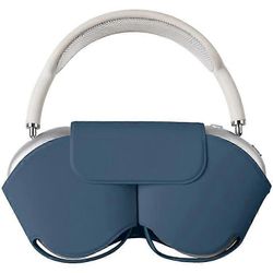 Yhteensopiva Airpods Max -kotelon kanssa, jossa on lepotilan PU-nahkainen kuulokekotelo Sininen