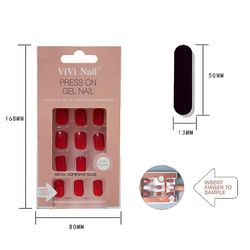 Kissqiqi Farve Tryk-on Manicure, Gel Nail Kit, polsk-fri Solid Color Mani FARVE 5