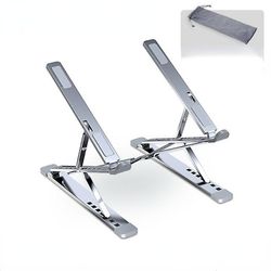Zch Justerbar laptop stativ aluminium til Macbook tablet bærbar computer foldbar Sølv
