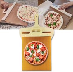 Sliding Pizza Peel - Pala Pizza Scorrevole, The Pizza Peel som overfører Pizza Perfectl, Pizza Paddle med håndtak, Pizza spatel Paddle For Innendør...