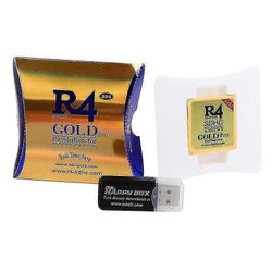 2021 R4 Gold Pro Sdhc Ds / 3ds / 2ds / kierroskasetille USB-sovittimella Kultaa 1 Pcs