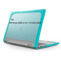 Heavy Duty -kotelo 14 tuuman HP Envy X360 2-in-1 kannettavalle tietokoneelle - 2K kosketusnäyttö iskunkestävä kova kuori TPU-päällystetty reuna sin...