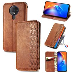 Kompatibel med Samsung Galaxy A50 / A50s / A30s Flip Case Etui Vintage Wallet Flip Cover med magnetisk lukning Coque - Blå brun