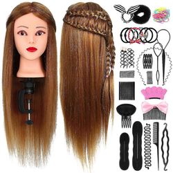 Punottu peruukki hiusten muotoilu koulutus pää mannekiini nukke pää kampaamopää