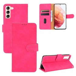 Etui til Samsung Galaxy S21 Plus Cover Premium Læder med kortholder Flip Folio Magnetisk etui Etui Coque - Sort Pink