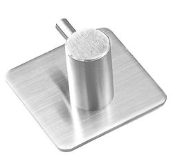 Coosilo Robe Hook væg håndklæde badeværelse rustfrit stål Coat Rustproof Bøjle sort Square shape 1 Hook