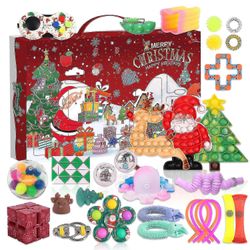 Jiekesen Julkalender Presentleksaker 24 dagar Pack Set Anti Stress Kit Stress Relief Nd Box Kids Gift