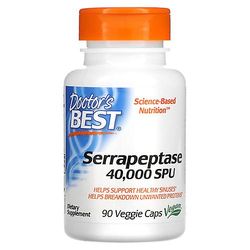 Doctor's Best Lääkärit Paras Paras Serrapeptase, 90 kasviskorkit (pakkaus 1)