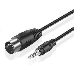 3,5 mm stereoliitäntä Din 5-nastaiseen Midi-pistokkeen äänisovittimen kaapeliin, kaapelin pituus: 1,5 m