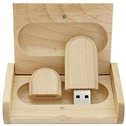 Xqday 2.0 Træ USB flashdrev med trækasse