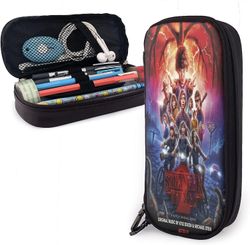 Kerota Stranger Things Uusi muotoilu Cosplay Double Layers Pencase Pen Box Kynä Pussi opiskelijateinille bd003936 VÄRI One Size