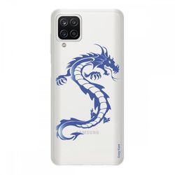 Crazy Kase Cover til Samsung Galaxy A12 Soft Silicone 1 Mm, Blue Dragon