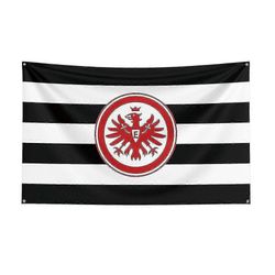 Syntynyt kaunis 3x5 Eintracht Frankfurt Fuball Ag lippu polyesteripainettu kilpaurheilubanneri sisustukseen A 90 x 150cm