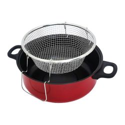 Koti Friteerattu kattila kannella ruostumattomasta teräksestä valmistetut perunat Rasvakeitin tarttumattomat kattilat 26cm 0.5mm