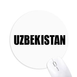 Usbekistan Land Navn Sort Runde Skridsikker Gummi Musemåtte Game Office Musemåtte