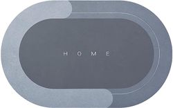 Super absorberende badeværelse Gulvmåtte Memory Foam Blødt behageligt bad tæppe Oval 50x80cm