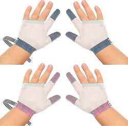 2 paria peukalon imemisen esto-sormisuojaa, vaaleanpunainen, hengittävä vauvan sormen imemisen esto vauvalle puna-sininen L