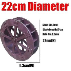 DIY puutarha muovinen vesipyörä 17cm 22cm 27cm 31cm 40cm Kiina fengshui-pyörä akselilla kivikko juokseva vesikäyttömaisema 22 cm pyörä 1PC