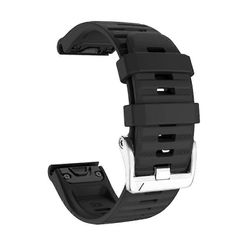 Hopeinen solki silikonihihna Garmin Forerunner 965 / 955 / 945 / 935 Tummansininen