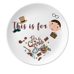 Varm chokolade desserter Drik Frankrig Far Dessert Plate Dekorative Porcelæn 8 tommer Dinner Home