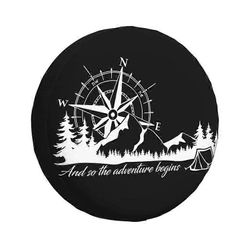 Mukautettu kompassi ja kiinnitys vararenkaan suojus jeep mitsubishi -vuorille 4wd 4x4 perävaunu auton pyöränsuoja 14" 15" 16" 17" tuuma tyyppi 3 17...