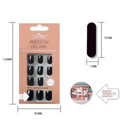 Kissqiqi Farve Tryk-on Manicure, Gel Nail Kit, polsk-fri Solid Color Mani FARVE 3