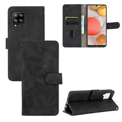 Etui til Samsung Galaxy A42 5g Cover Premium læder med kortholder Flip Folio magnetisk etui Etui Coque - Sort