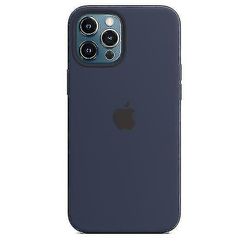 Silikonfodral med Magsafe för iphone 12 Pro Max Mörk blå