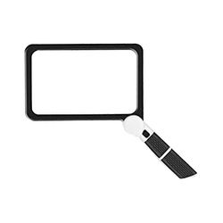 Koko sivun 5X suurennuslasi lukemista varten, taitettava valaistu suurennuslasi, jossa 48 LED-valoa, suorakulmio Kuten