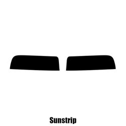 Window-Tint Sun Strip til BMW 2-serie cabriolet - 2015 og nyere forskårne solstrip 5% limo sort Sunstrip