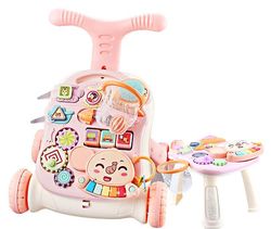 Handuo Baby tidlig uddannelse Multifunktionel tre-i-en Walker Musik Legetøj Pink