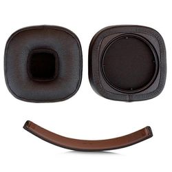 Yhteensopiva Marshall Major V -kuulokkeiden vaihtokorvatyynyjen proteiininahkatyynyjen + päänauhan päällisen kanssa Ruskea