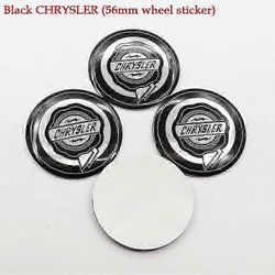 4 kpl 54 mm 56 mm 60 mm 64 mm Chrysler-auton logolla varustettu pyörän keskikuppi vanteen merkinnän suojukset tarrat, koriste- ja tunnustarrat, lis...