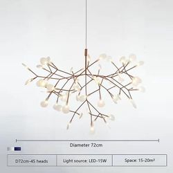 Nordic Led Firefly Ceiling Chandelier Modern Living Dining Room Anheng Lampe Soverom Hanging Light Lustre Home Decor Fixture2023 Uten søkelys A-D72...