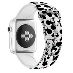 SHXX Sport Watch Band til Apple Watch Cute Fadeless Pattern Printed Replacement Strap Band til iwatch SE / Series 8/7/6/5/4/3 / A1012-163 Mickey 42...