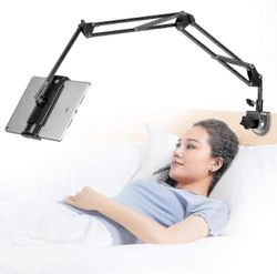 Tabletin pidike sängylle, säädettävä ja kokoontaitettava 360 asteen pyörimisellä iphonelle, ipadille, matkapuhelimelle, tabletille, Kindle Firelle ...