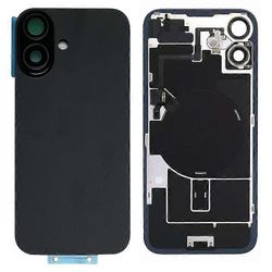 Yhteensopiva iPhone 16:n kanssa Akkukotelon kansi + kameran linssinsuojus + kiinnike + langattoman latausportin kaapeli Musta