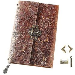 Bxhd Læder dagbog notesbog Håndlavet læderindbundet til mænd og kvinder med tomme sider