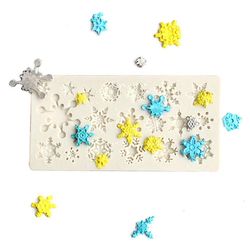 Varychmoo Jul 3d Snefnug Silikone Fondant Mold Cake Dekorative Border Bagning Mould 6