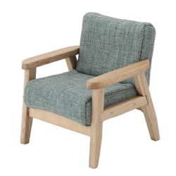 Olohuone Nojatuoli Huonekalut Nukketalo Miniatyyri Teeskennellä leikkiä Tarvikkeet Elämä Näkymä Roolileikki Harrastuskokoelma Harmaa vihreä Harmaan...