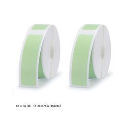 Boeyaa Trådløs etiketprinter Bærbar Pocketbluetooth termisk etiketprinter Hjemmekontor Grøn 12x40mm 2Roll